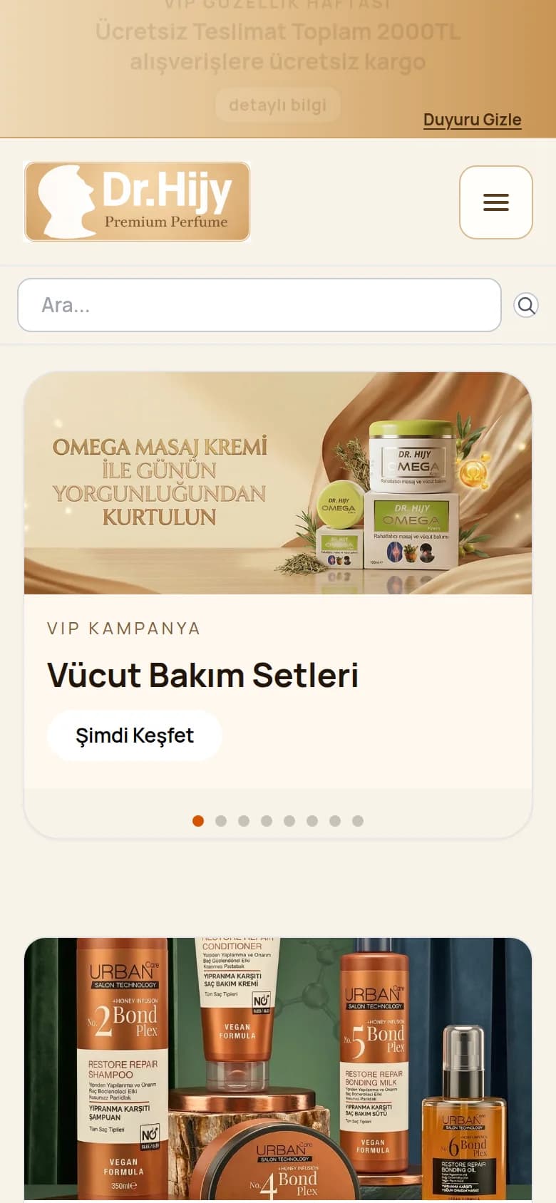 Dr.HIJY mobil görünüm